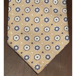Privado Tan Blue Hand Made 100% Silk Foulard Men’s Neck Tie Made In China
